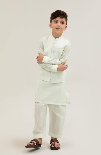 Boys Embroidered Waistcoat 3 Piece Suit