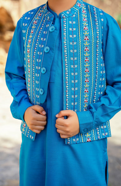 Multi Head Emb. Waistcoat 3piece- SIS722124 - Shop Now at Leisure Club