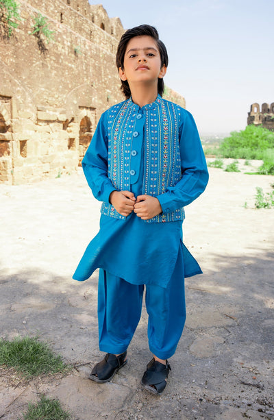 Multi Head Emb. Waistcoat 3piece- SIS722124 - Shop Now at Leisure Club