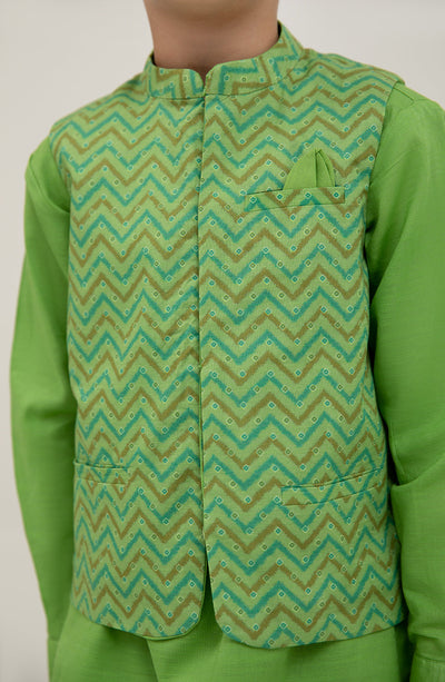 Boys Printed Waistcoat 3piece Suit - SIS725125 - Shop Now at Leisure Club