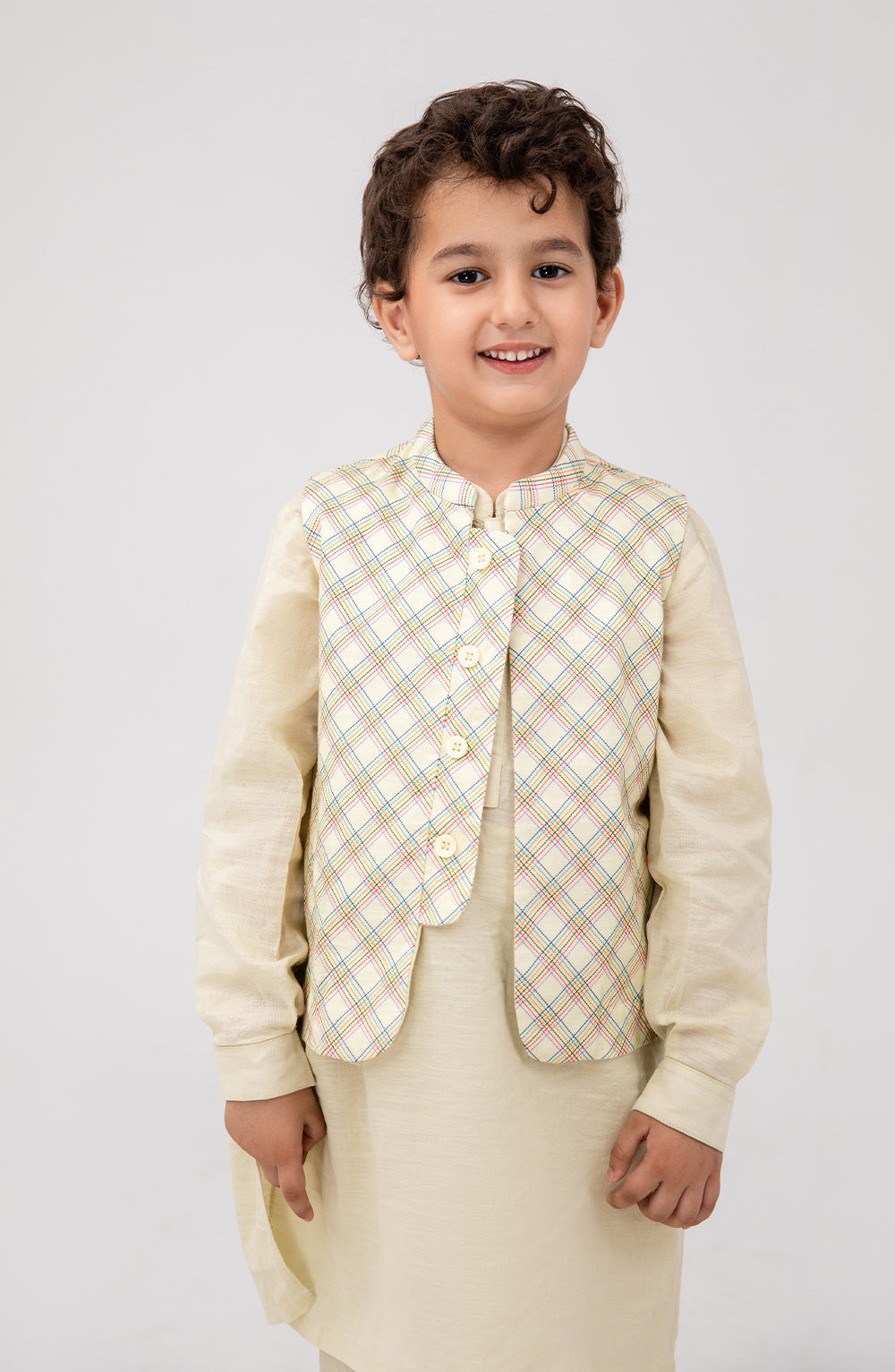 Boys Printed Waistcoat 3 Piece Suit