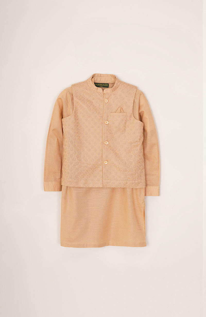 Boys Embroidered Waistcoat 3piece Suit - SIS819225 - Shop Now at Leisure Club