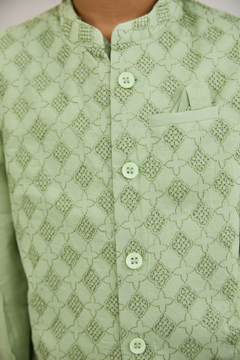 Boys Embroidered Waistcoat 3 Piece Suit - SIS825225 - Shop Now at Leisure Club