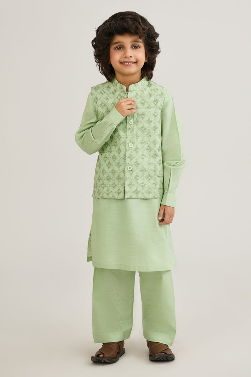 Boys Embroidered Waistcoat 3 Piece Suit - SIS825225 - Shop Now at Leisure Club