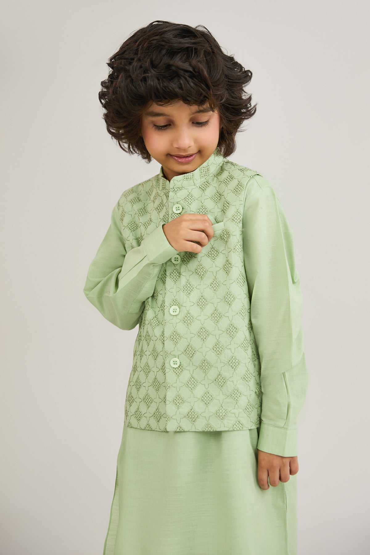 Boys Embroidered Waistcoat 3 Piece Suit - SIS825225 - Shop Now at Leisure Club