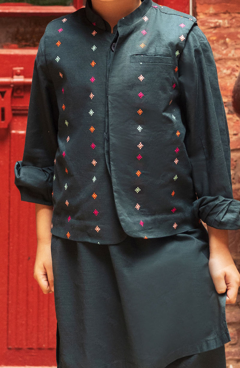 Embroidered Waistcoat 3 Piece Suit - SIS828225 - Shop Now at Leisure Club