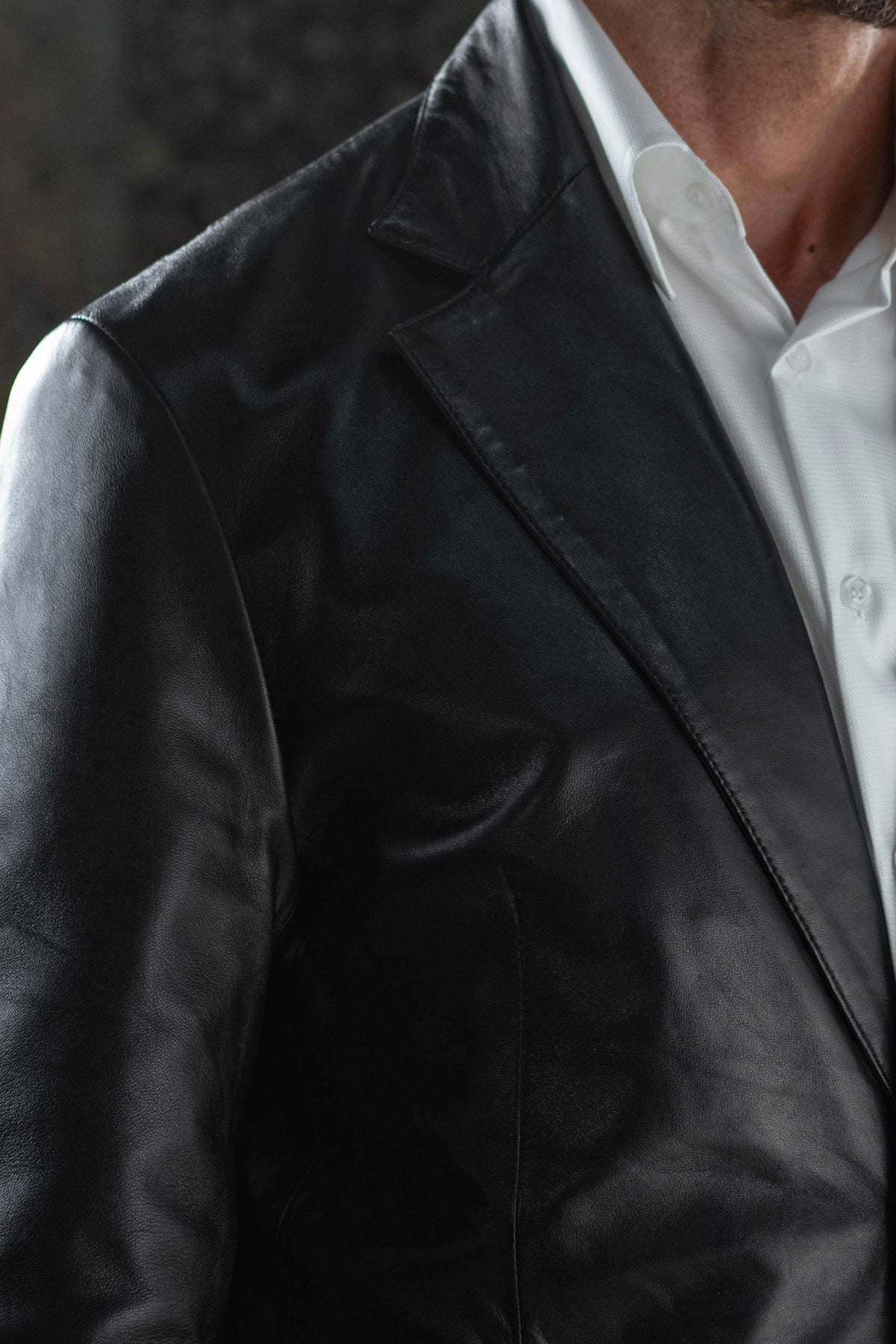 Single Breasted Napa Leather Jacket - SLJ405426