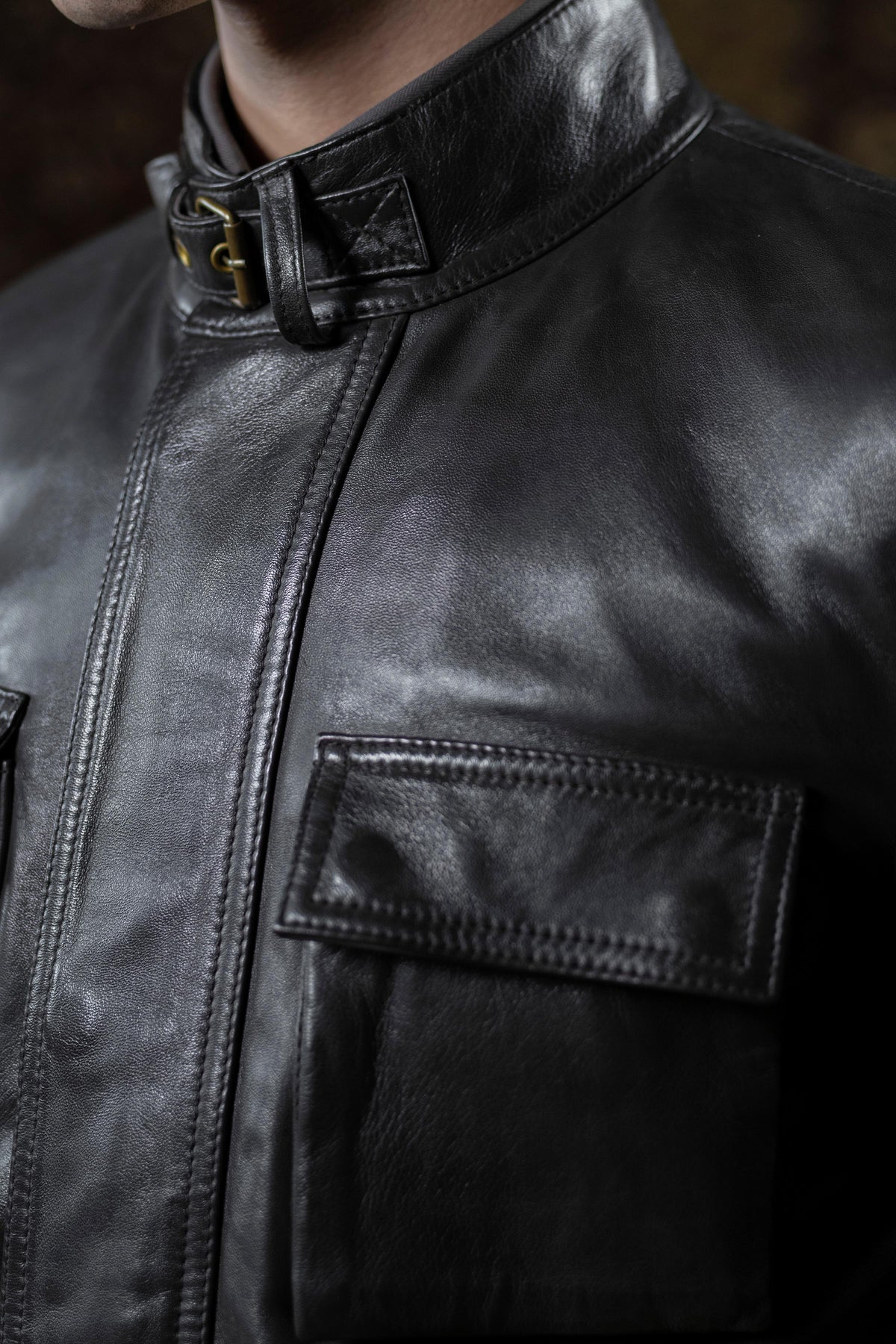 Royal Enfield Leather Biker Jacket - SLJ400426