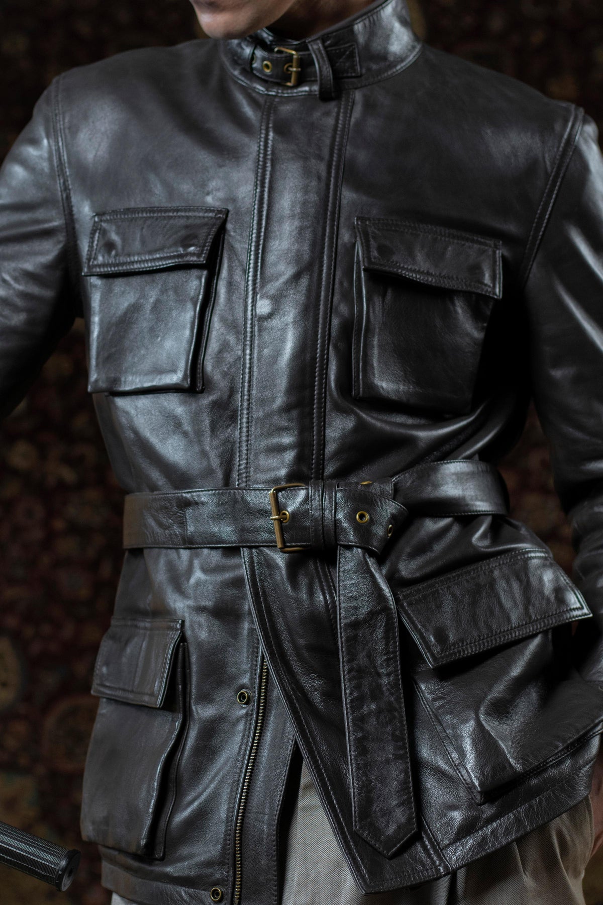 Royal Enfield Leather Biker Jacket - SLJ400426