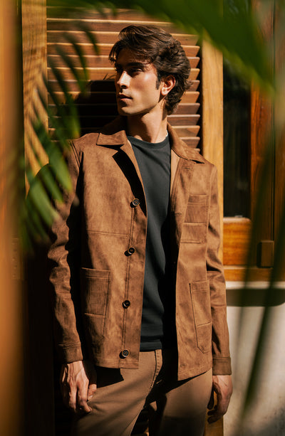 Men Shacket - SMWC403D425 - Shop Now at Shahnameh