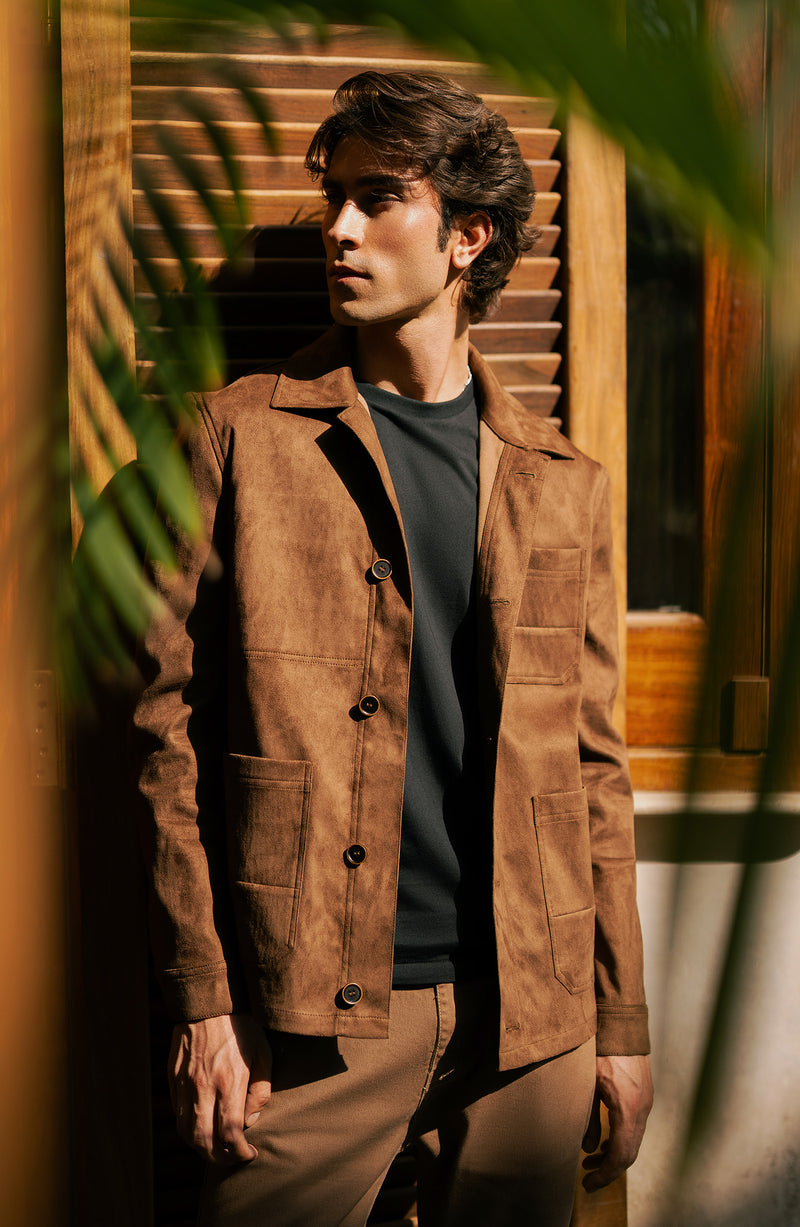 Men Shacket - SMWC403D425 - Shop Now at Shahnameh