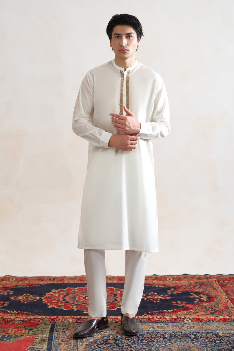 Paisly Embroidered Kurta - SMK103126