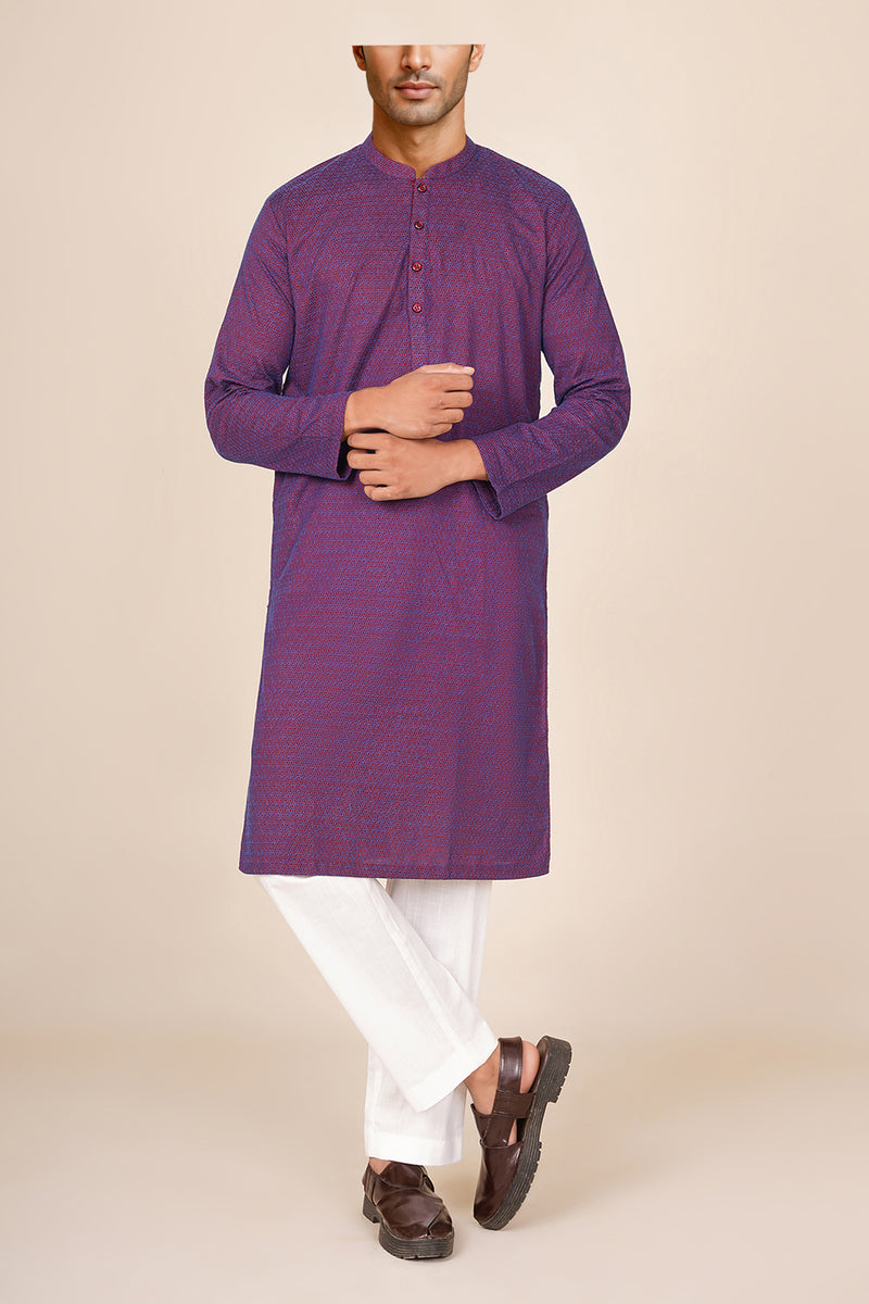 Men's Schifli Embroidered Kurta - Shop Now at Shahnameh