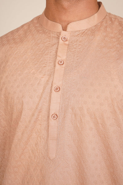 Men's Schiffli Embroidered Kurta - Shop Now at Shahnameh