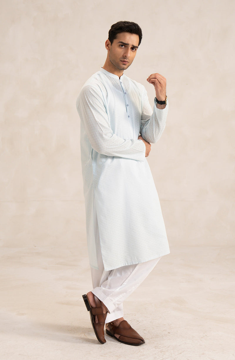 Men's Jacquard Kurta - Shop Now at Shahnameh