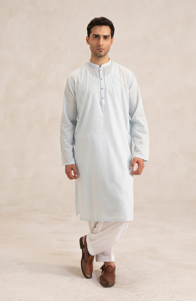 Men's Jacquard Kurta - Shop Now at Shahnameh