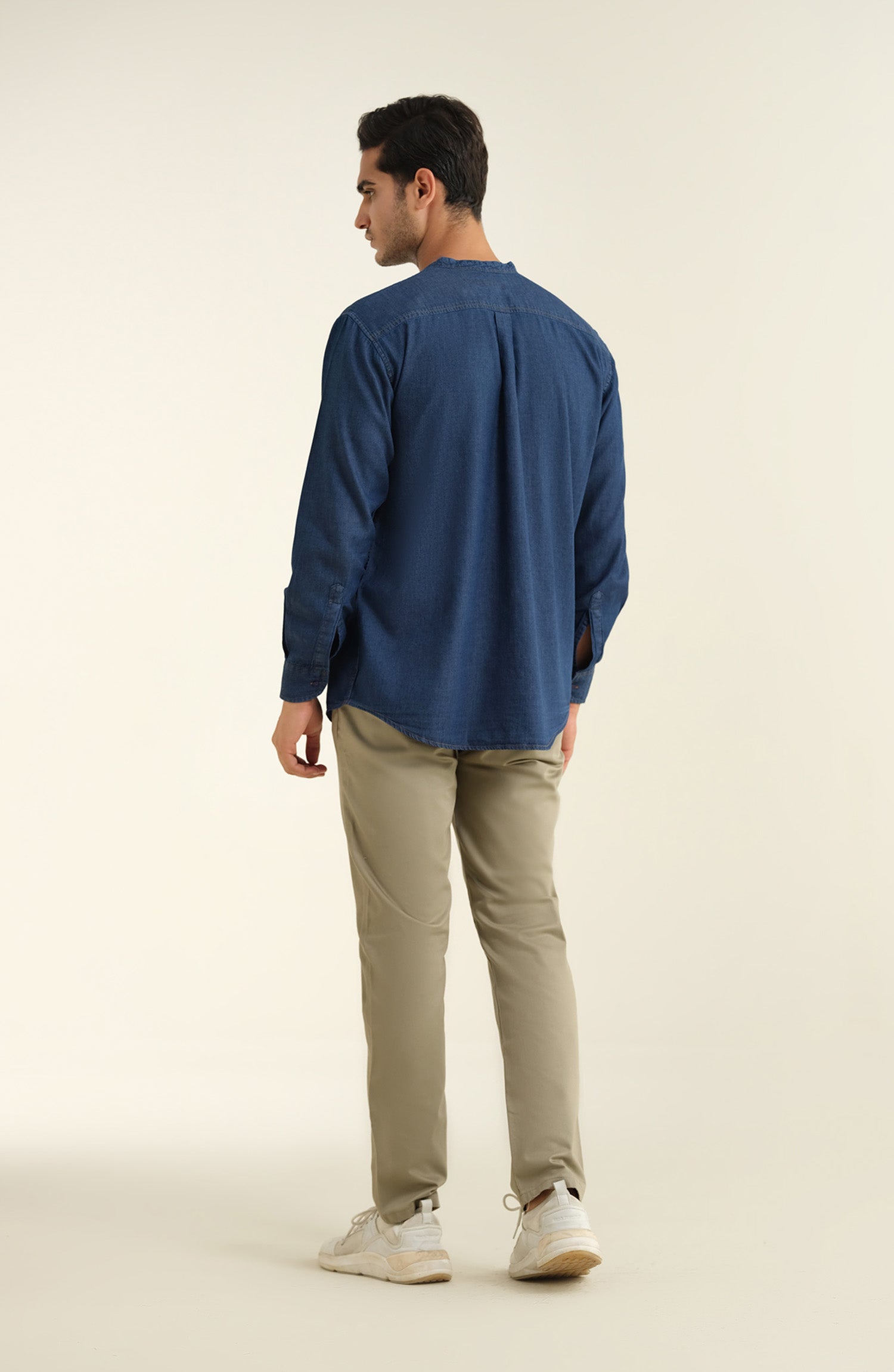 Men's Denim Tunic - Shop Now at Shahnameh