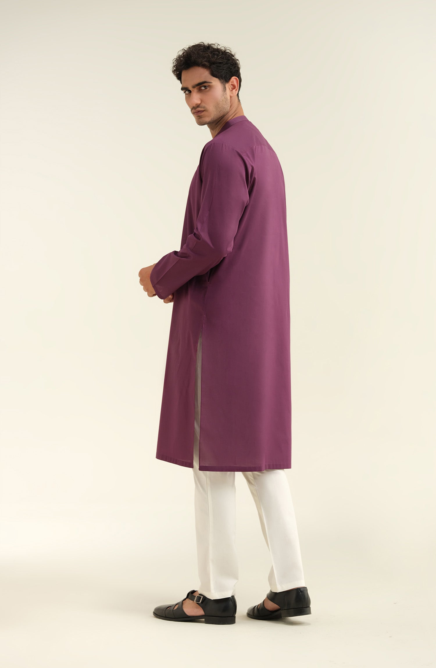 Men's Front Embroidered Kurta - Shop Now at Shahnameh