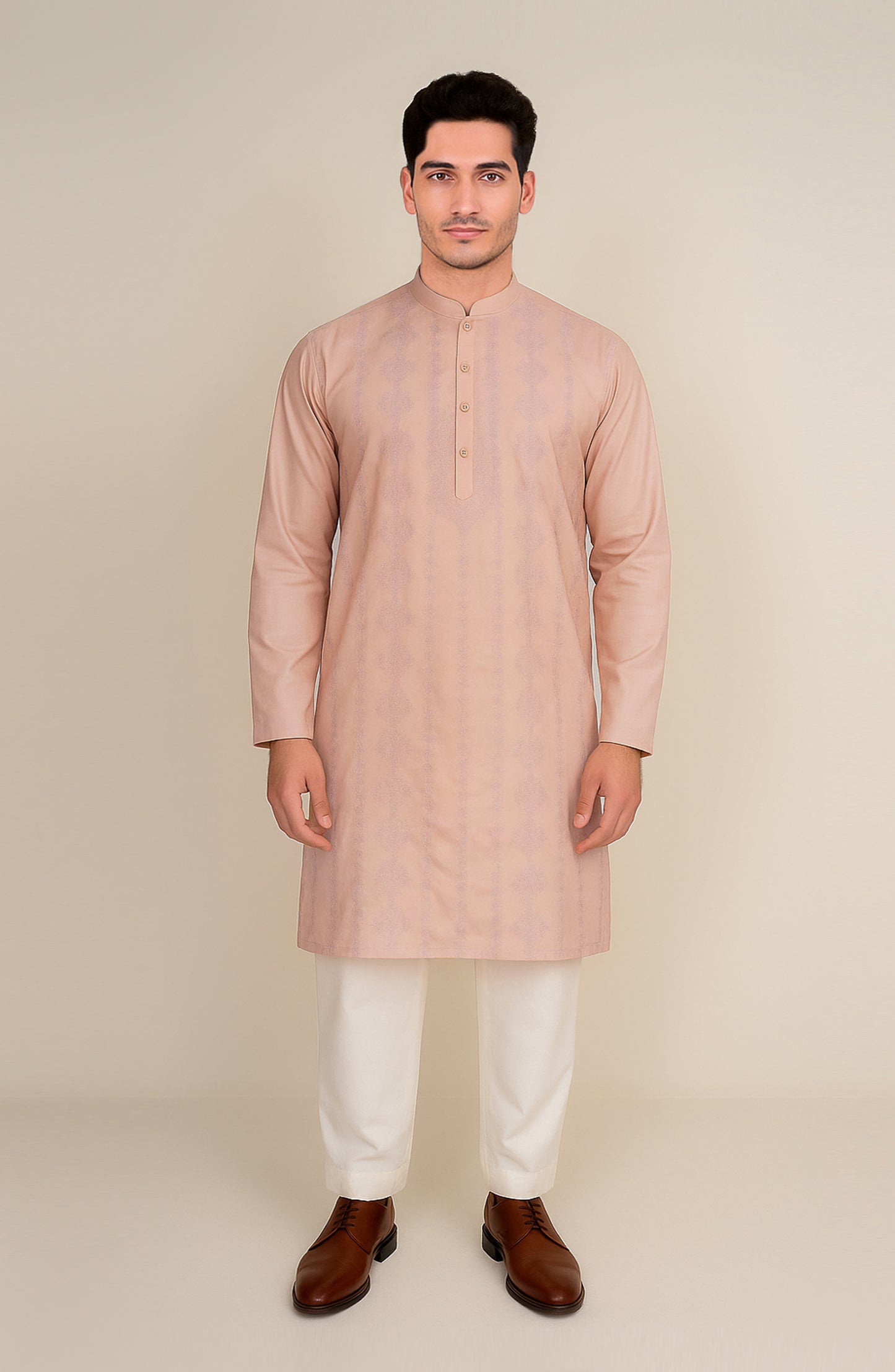 Men's Front Embroidered Kurta