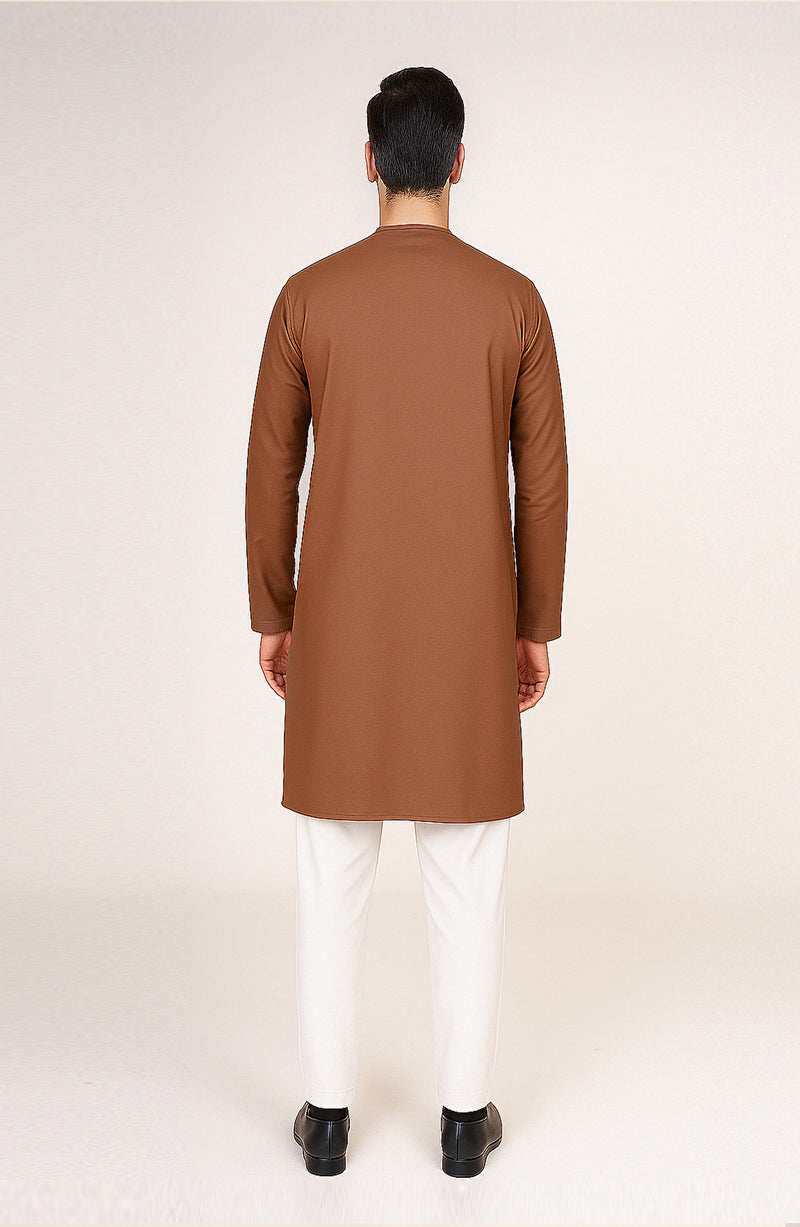 Men's Round Binding Kurta - SMK835225 - Shop Now at Shahnameh