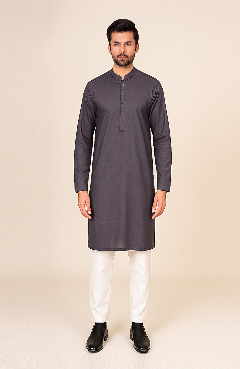 Men's Band Collar Kurta - SMK837225 - Shop Now at Shahnameh