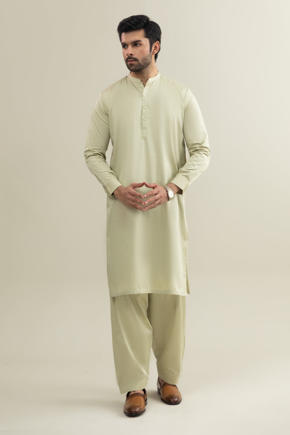 Band Collar Suit - SMS238425