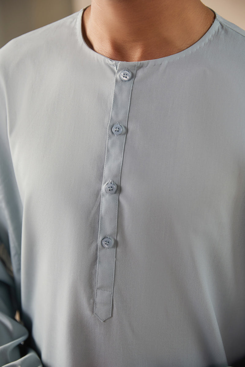 Ali Garh Kurta Pajama In Cotton Poplin - SMS201126 - Shop Now at Shahnameh