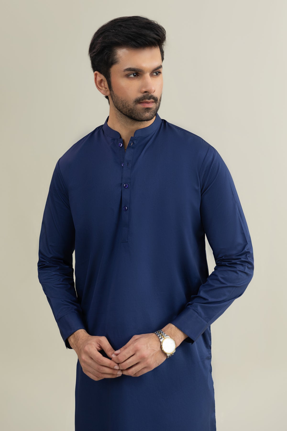 Band Collar Suit - SMS212425