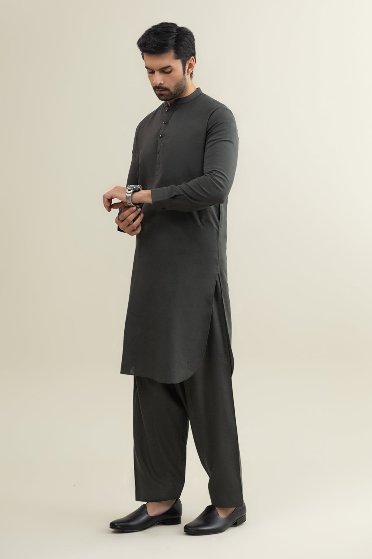 Band Collar Suit - SMS213425