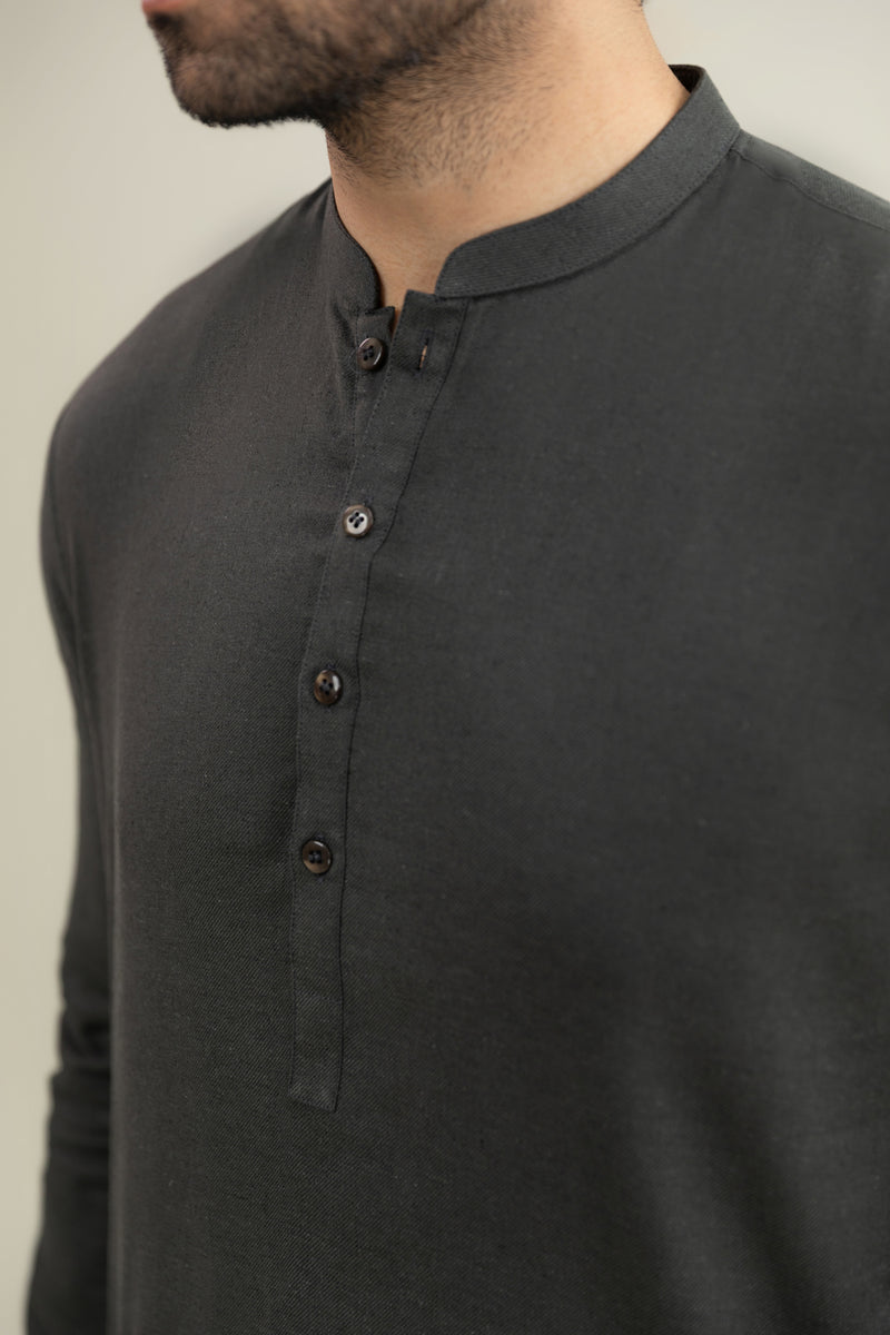 Band Collar Suit - SMS213425 - Shop Now at Shahnameh