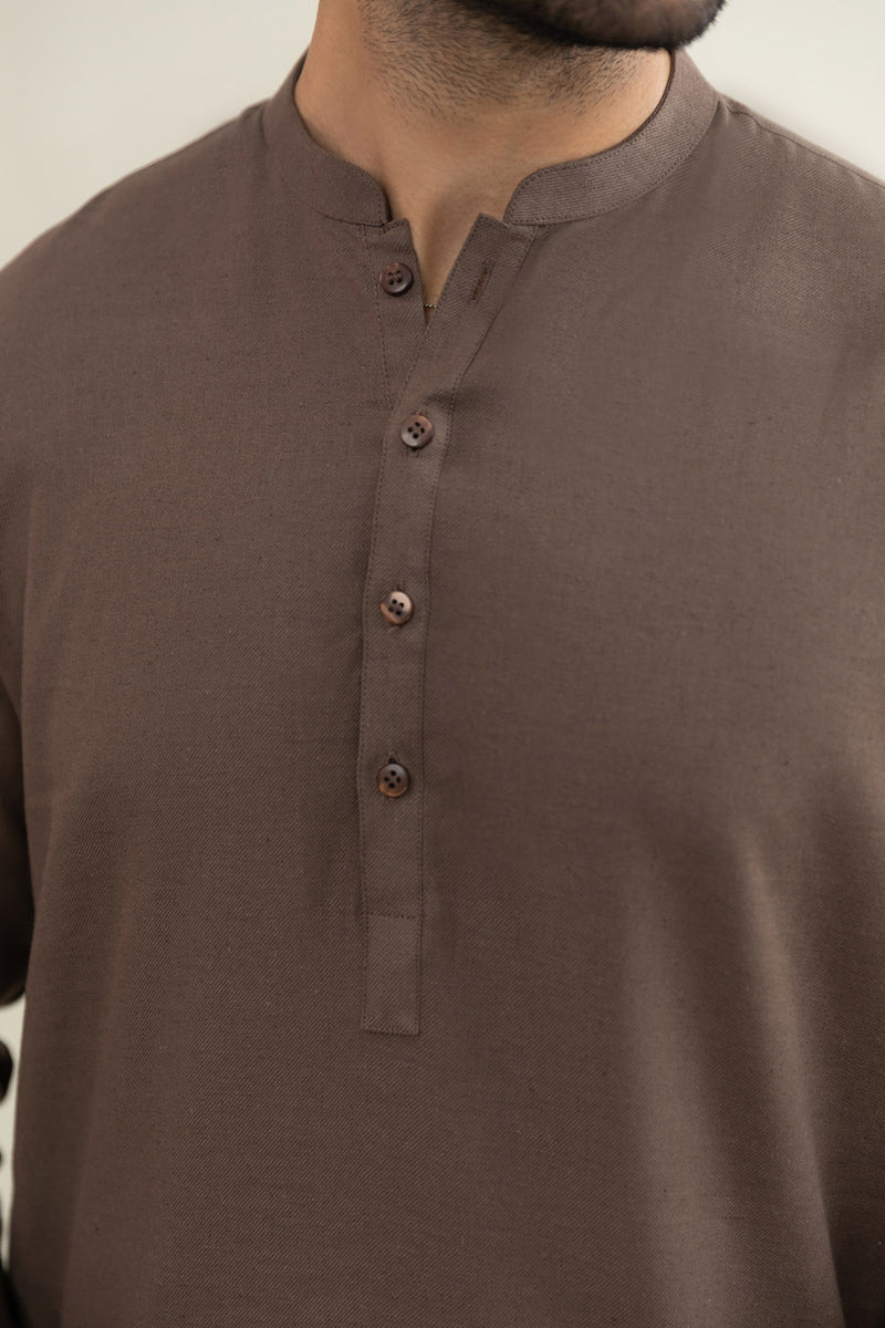 Band Collar Suit - SMS214425 - Shop Now at Shahnameh