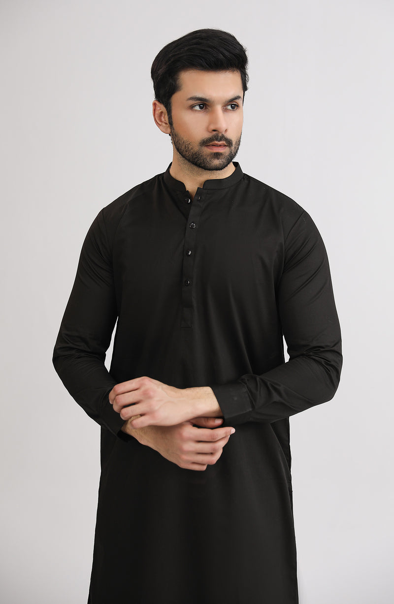 Band Collar Suit - SMS235425 - Shop Now at Shahnameh