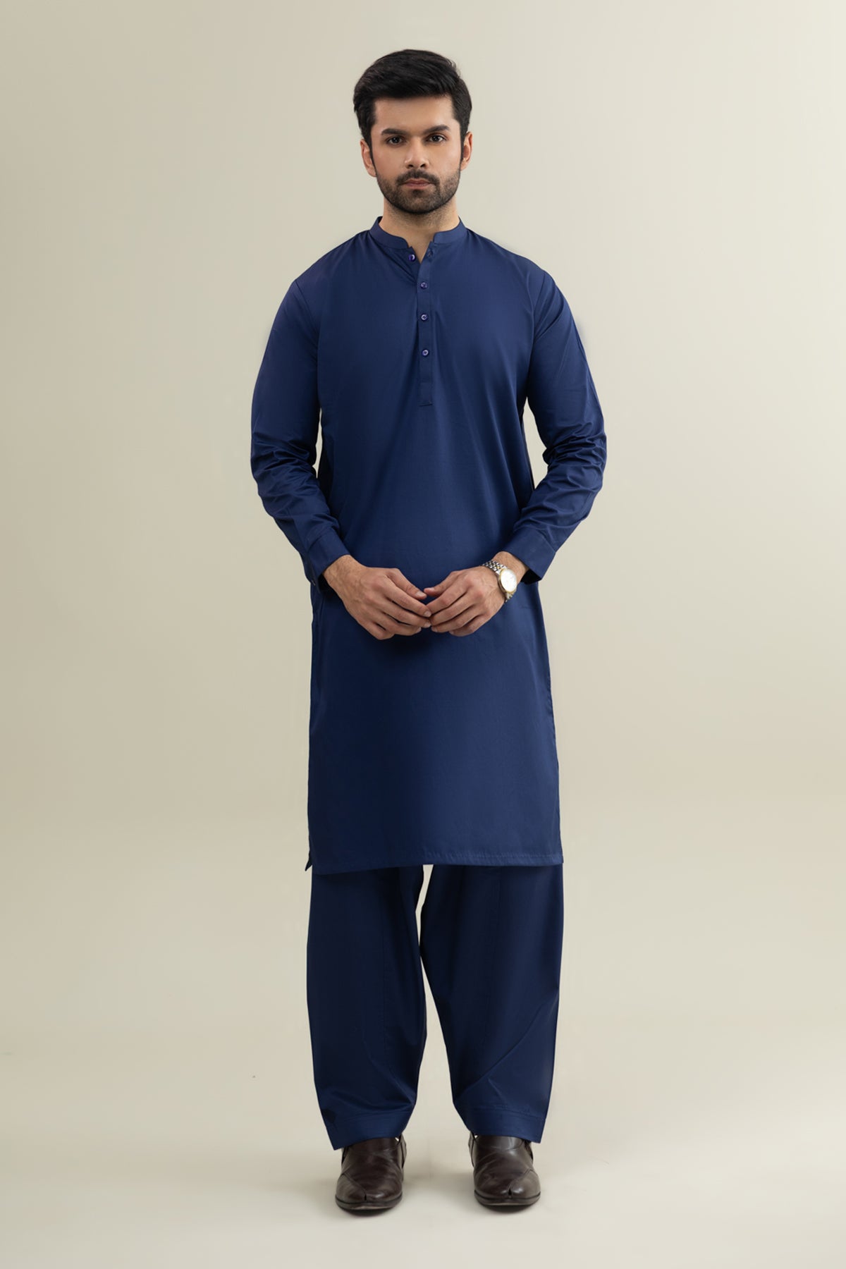 Band Collar Suit - SMS236425