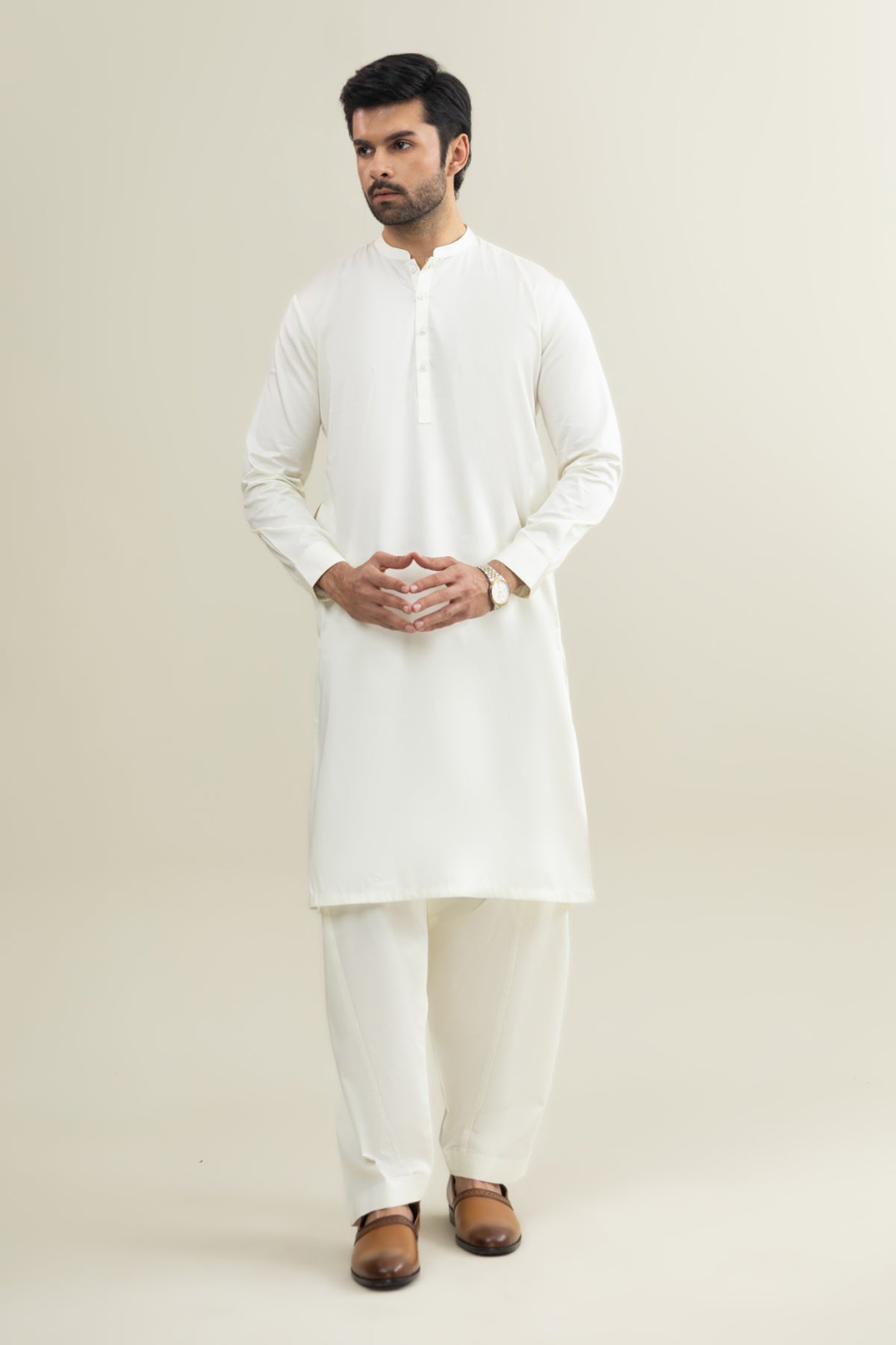 Band Collar Suit - SMS237425