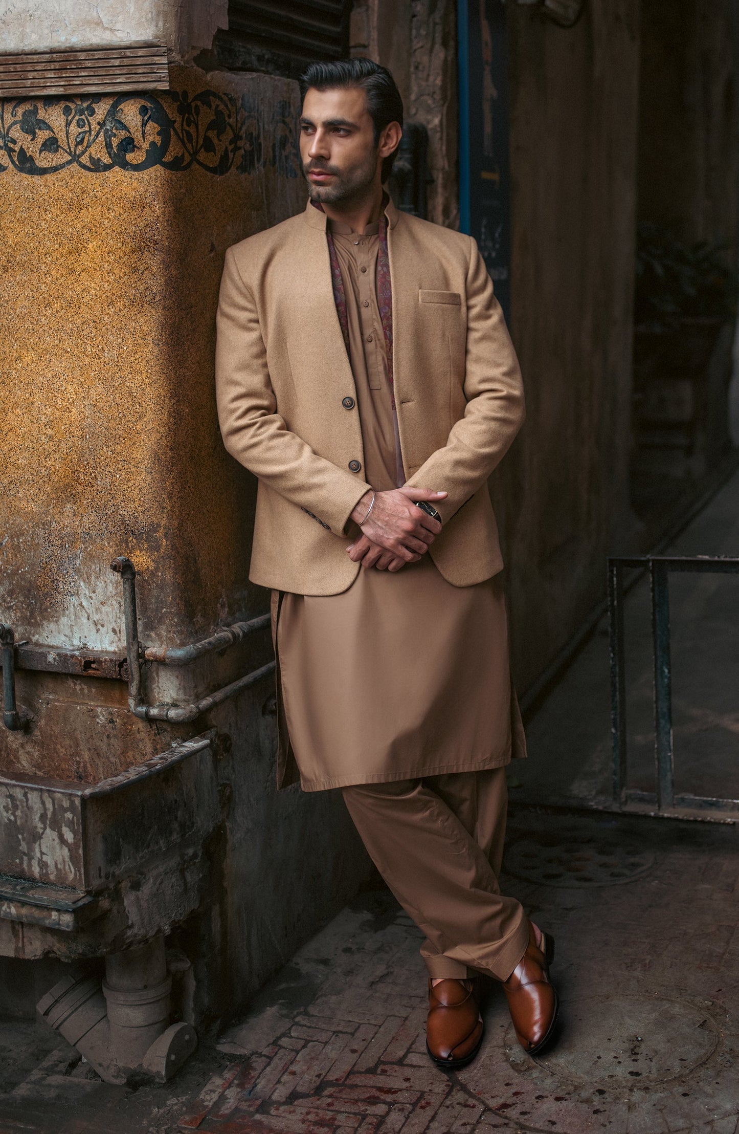 Awami Suit In Premium Twill