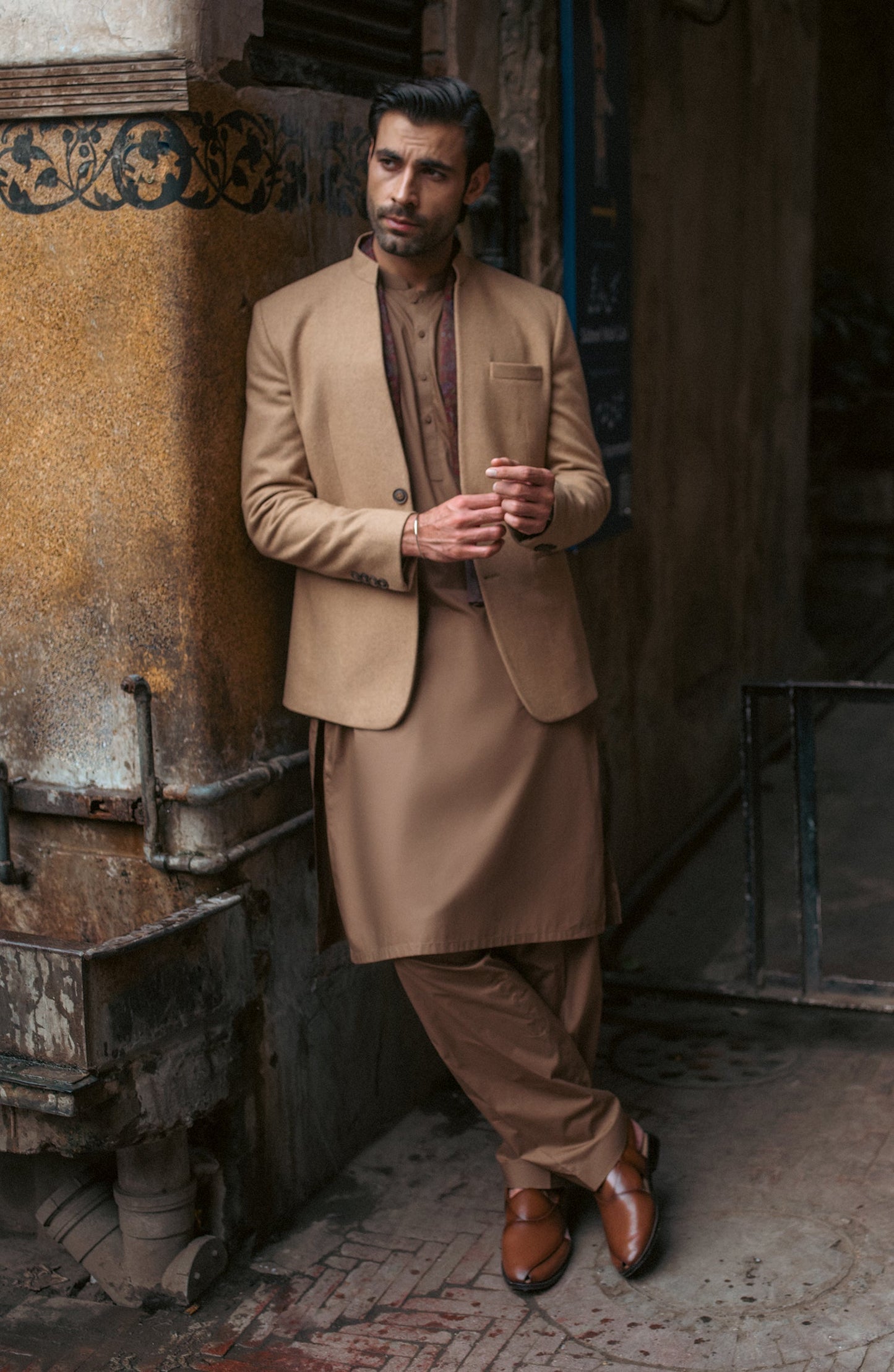 Awami Suit In Premium Twill
