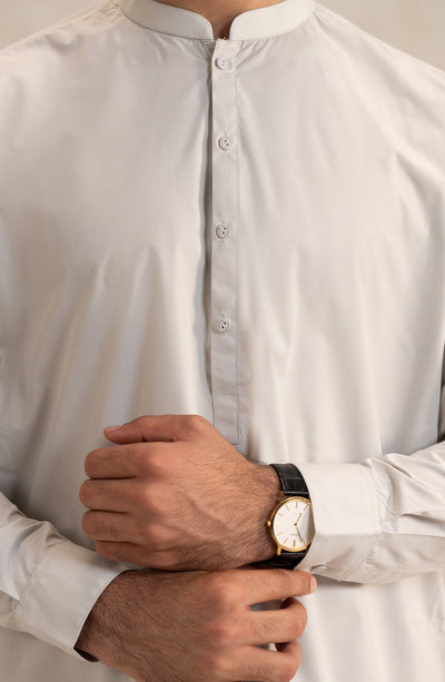 Men's 2 Piece Round Band Collar Suit