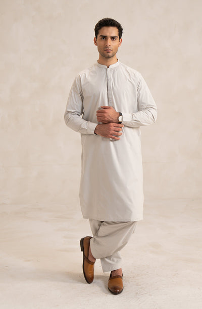 Men's 2 Piece Round Band Collar Suit