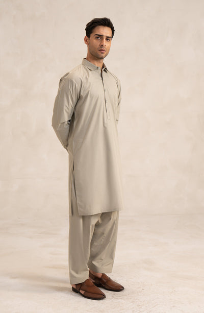 Men's 2 Piece Band Collar Suit