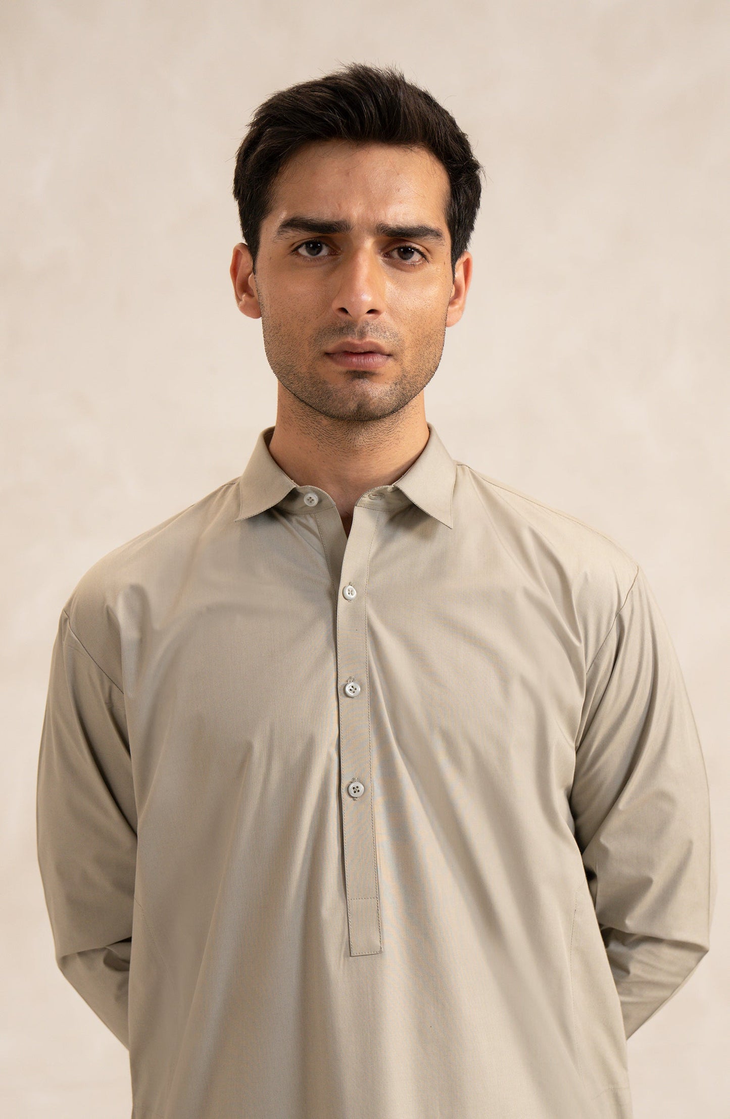 Men's 2 Piece Band Collar Suit