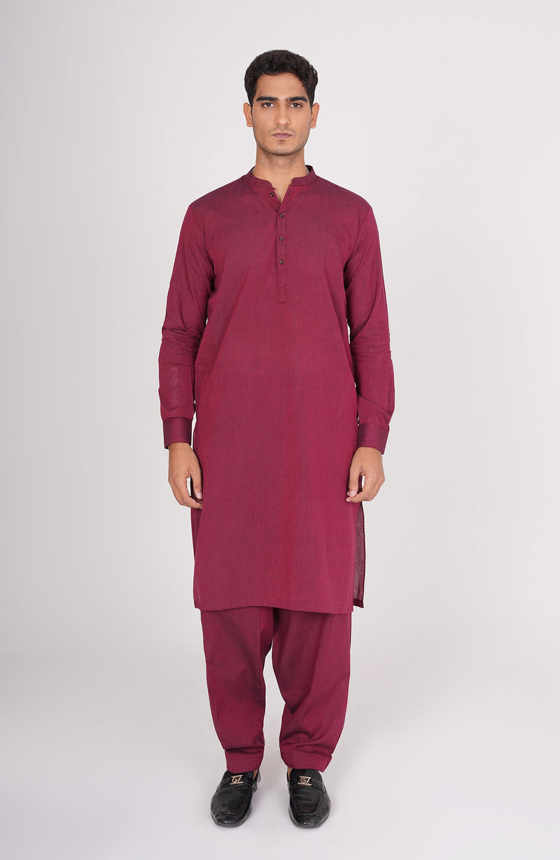 Men's Band Collar Suit - Shop Now at Shahnameh
