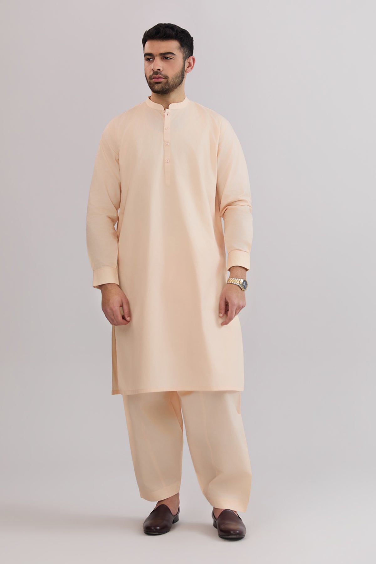Men Band Collar Suit - SMS822225 - Shop Now at Shahnameh