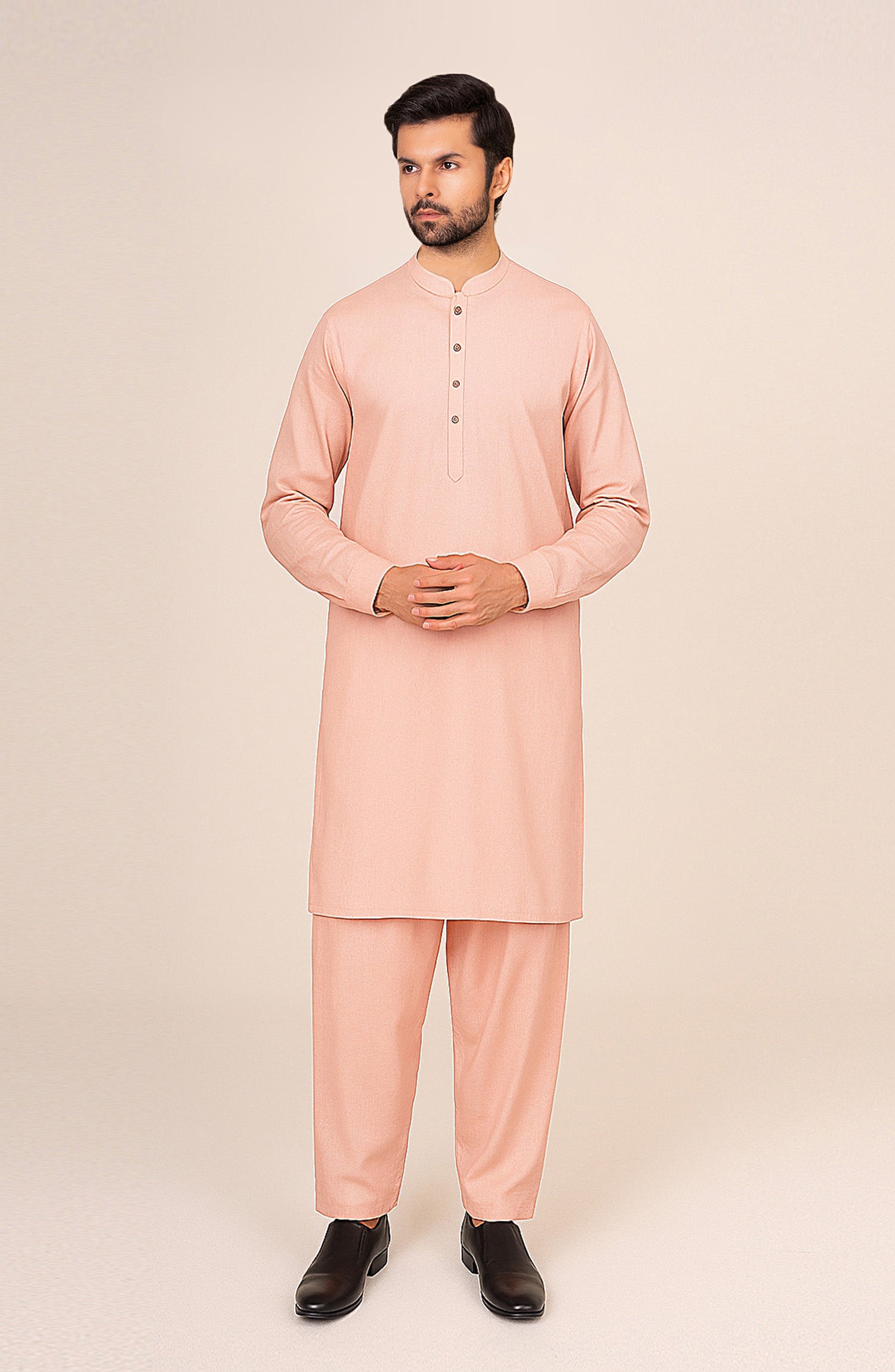 Men's Band Collar Suit - SMS814225 - Shop Now at Shahnameh