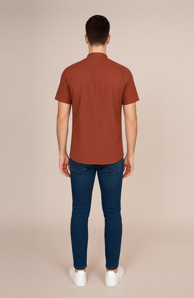 Men's Mandarin Collar Shirt - SWS703D125