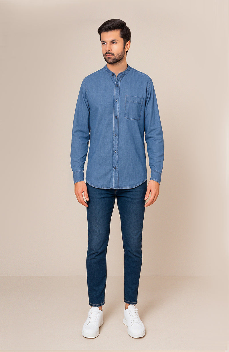 Men's Denim Shirt - SWS704125 - Shop Now at Shahnameh