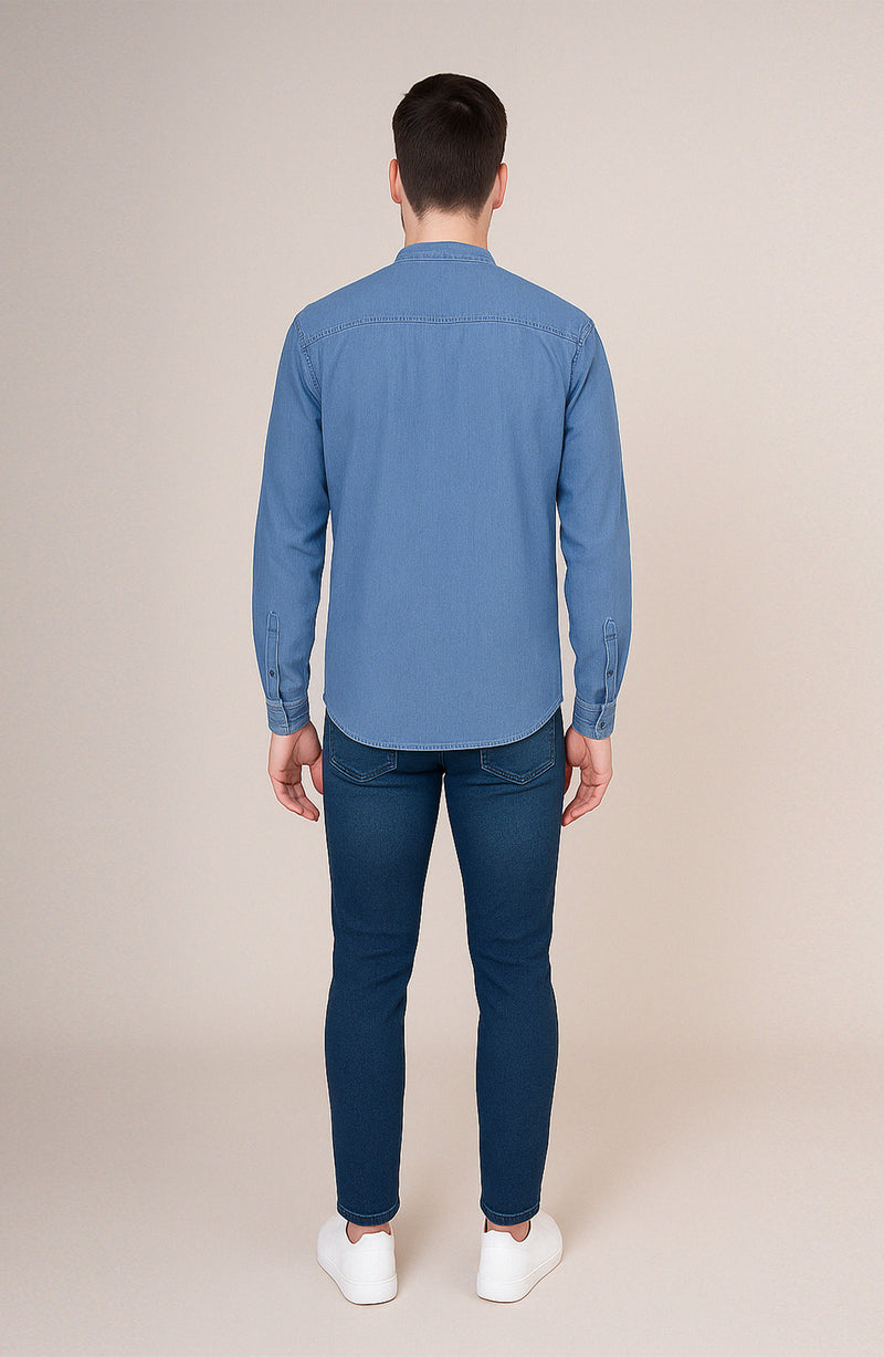 Men's Denim Shirt - SWS704125 - Shop Now at Shahnameh