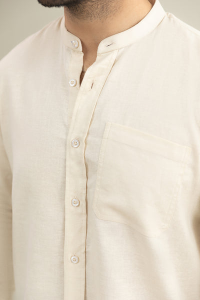 Band Collar Shirt - SMSH201B425