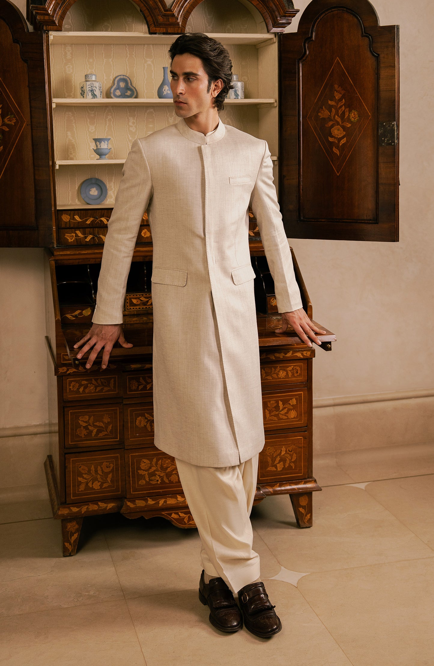 Men Basic Sherwani - SMSH801425 - Shop Now at Shahnameh