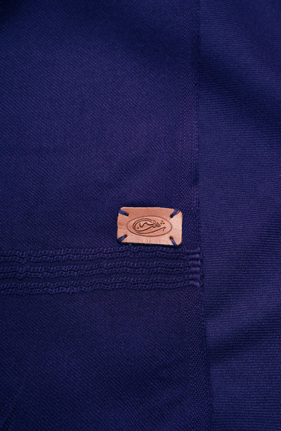 Navy Blue Fine Wool Shawl - SMSL404424