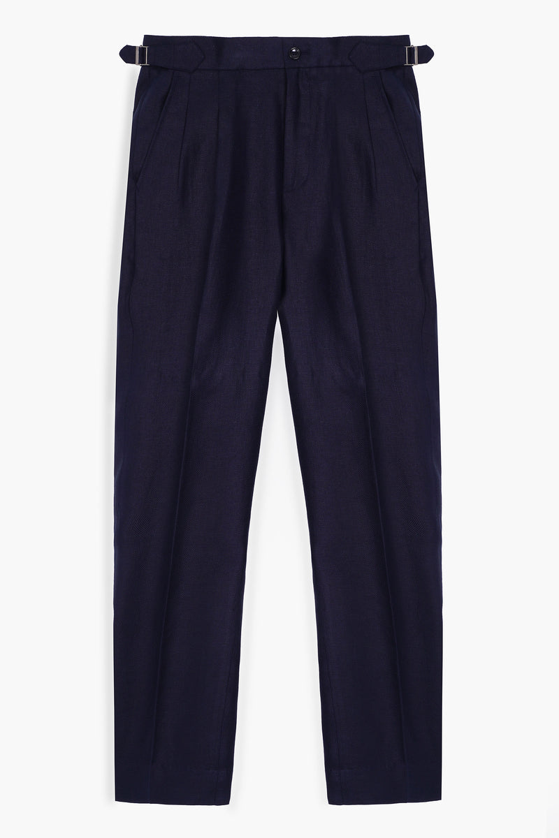 Pure Linen Pleated Pants - SND916126